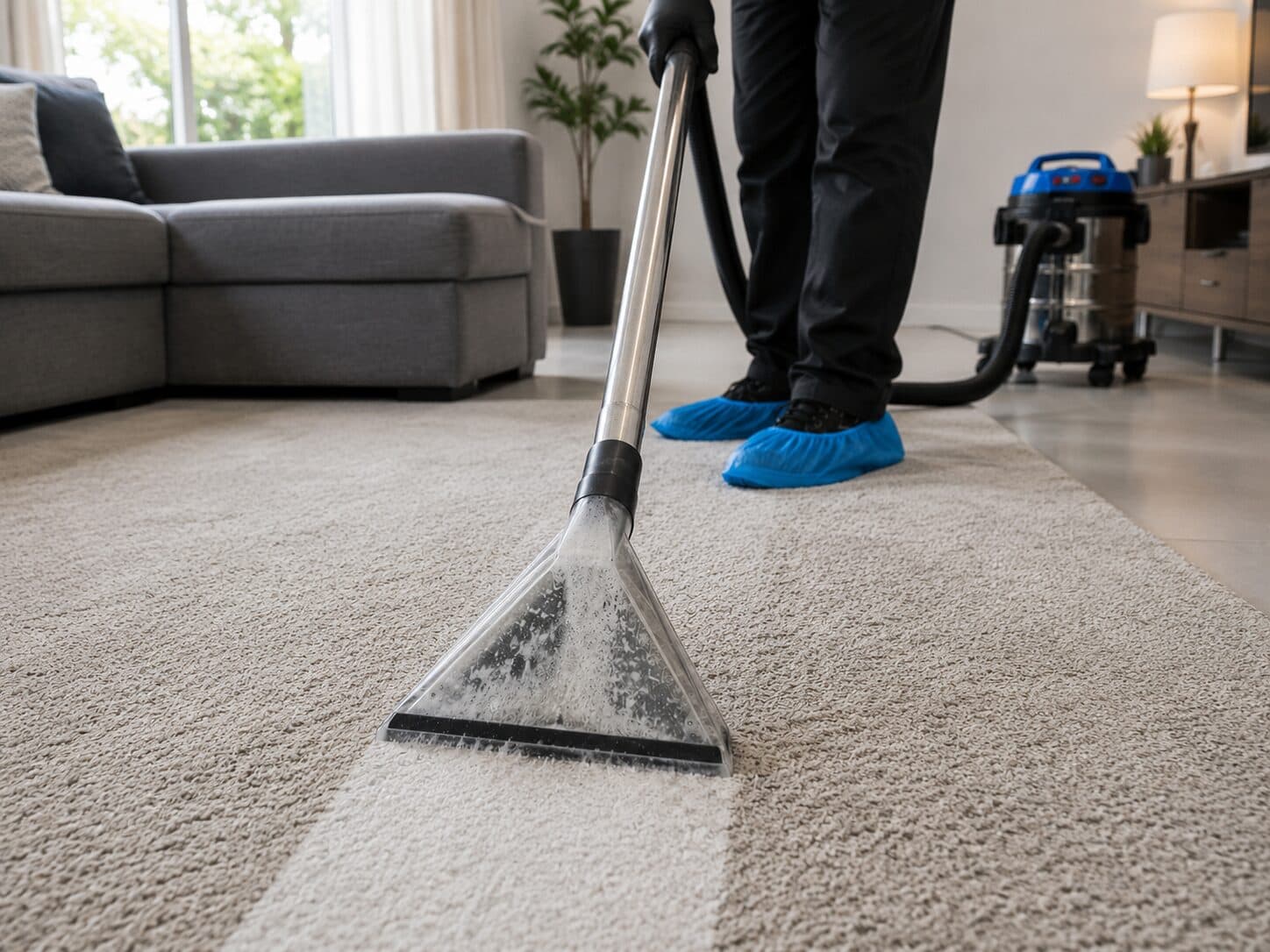 H&T cleaner at work in a home